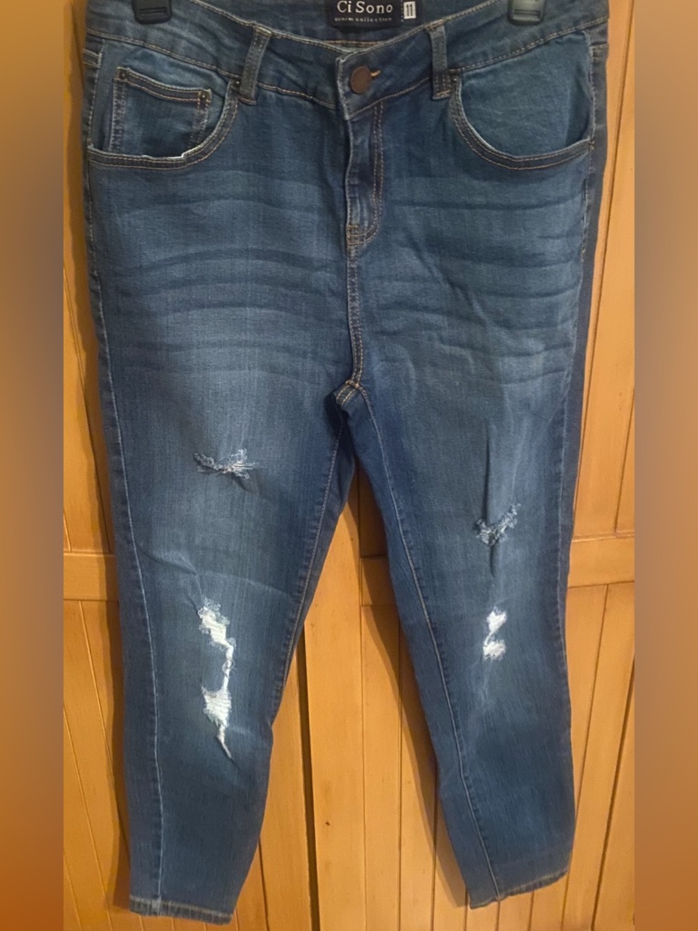 CI Sono  Distressed Blue Skinny Jeans